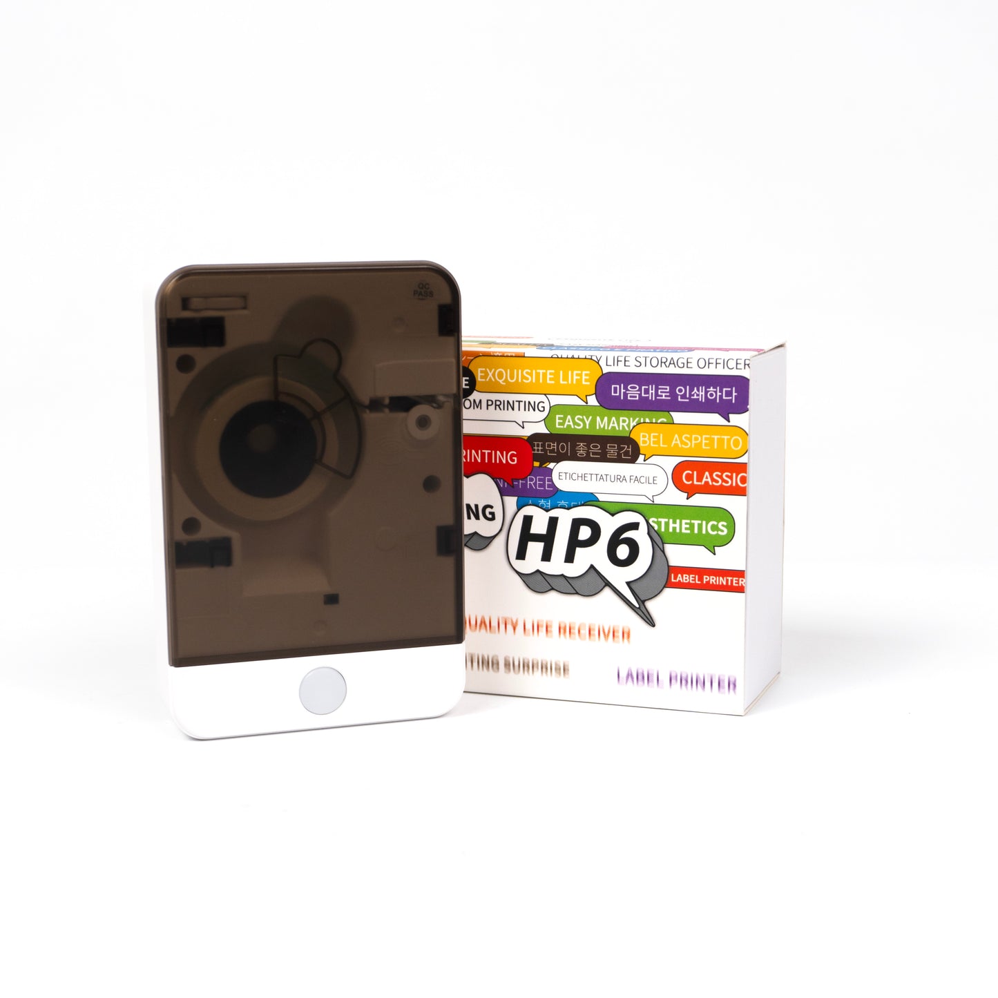 HP6 Label Marker Machine for Home Office Small Business Bluetooth Compatible with iOS & Android