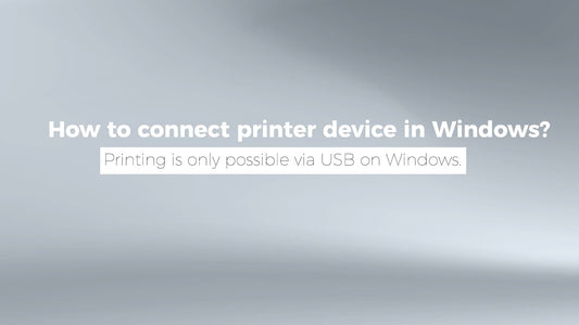How to connect label printer device in Windows system?
