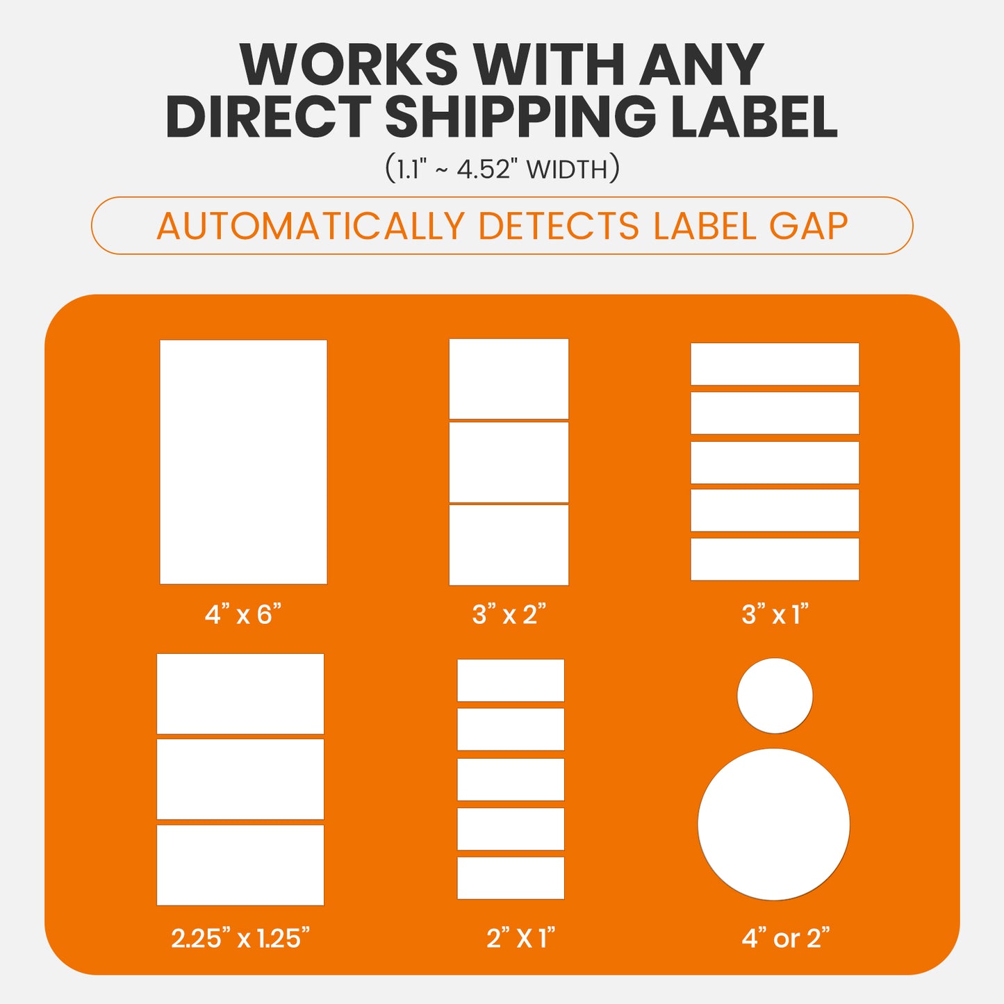 D464B Thermal Shipping Label Printer Bluetooth & USB Compatible with Windows, Mac, Linux, iOs and Android