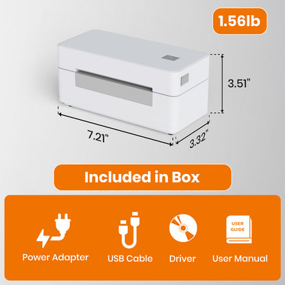 Bluetooth Thermal Shipping Label Printer 4x6 Wireless Direct Thermal Label Machine Small Business High Speed Portable Maker Compatible with Android, iOS & Windows for ebay Shopify USPS