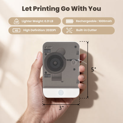 Label Maker Machine with Tape Portable Bluetooth Mini Sticker Printer Wireless Small Labeler with Multiple Templates for Home School Office Organization