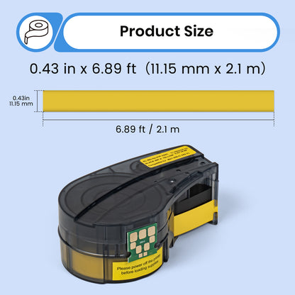 M21-250-C-342-YL - 0.44 in x 6.8 ft - 1 Pack